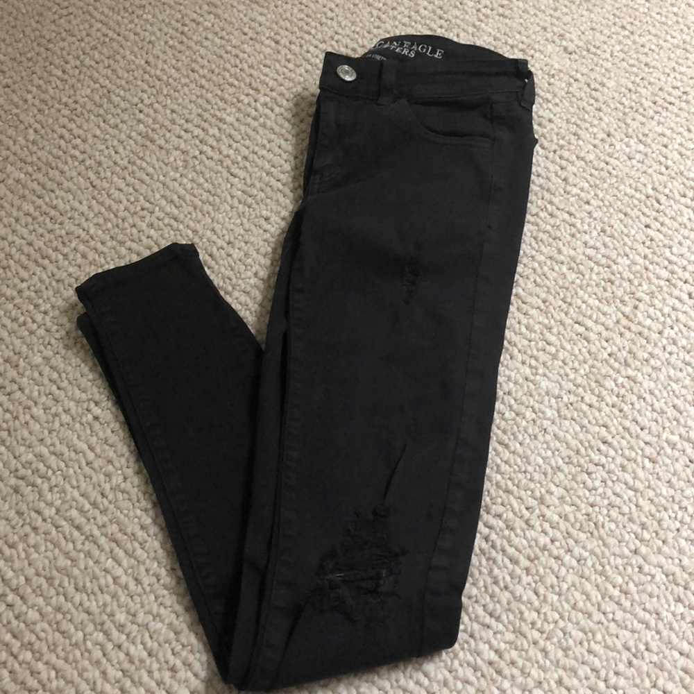 American Eagle Outfitters Ripped Black Jeans